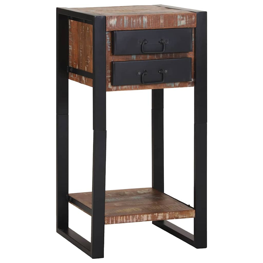 Bijzettafel Multikleur 40 x 40 x 80 cm Massief Gerecycled Hout