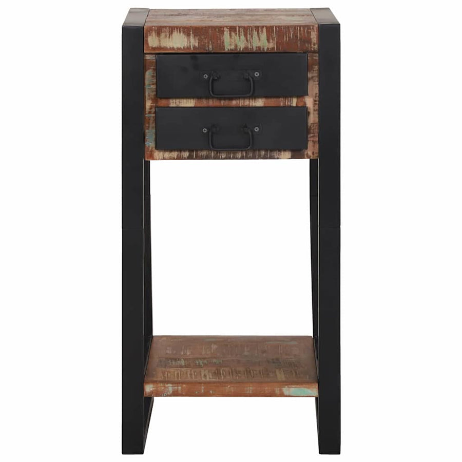 Bijzettafel Multikleur 40 x 40 x 80 cm Massief Gerecycled Hout