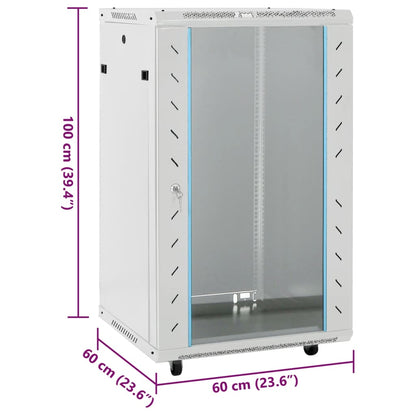 Netwerkkast 18U 19" IP20 60x60x100 cm grijs