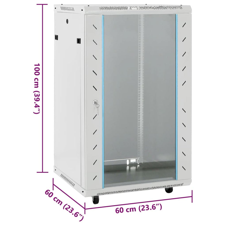 Netwerkkast 18U 19" IP20 60x60x100 cm grijs