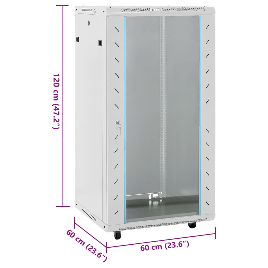 Netwerkkast 22U 19" IP20 60x60x120 cm grijs
