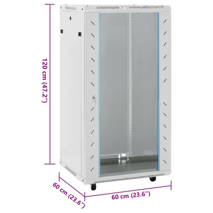 Netwerkkast 22U 19" IP20 60x60x120 cm grijs