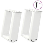 Tafelpoten 2 st U-vormig 30x31 cm staal wit