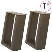 Tafelpoten U-vormig 30x30 cm staal 2 stuks