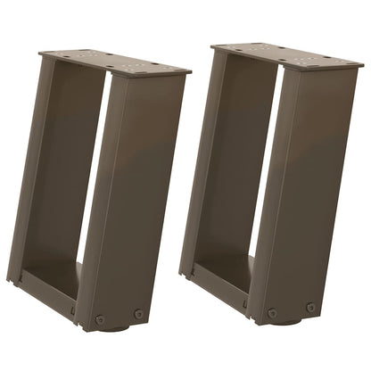 Salontafelpoten 2 St U-Vormig Staal 30 x (30-31) cm Naturel