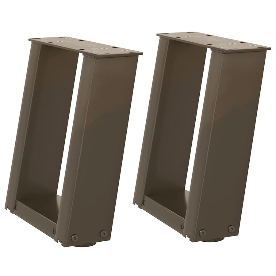 Salontafelpoten 2 St U-Vormig Staal 30 x (30-31) cm Naturel