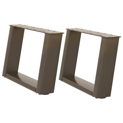 Salontafelpoten 2 St U-Vormig Staal 40 x (30-31) cm Naturel