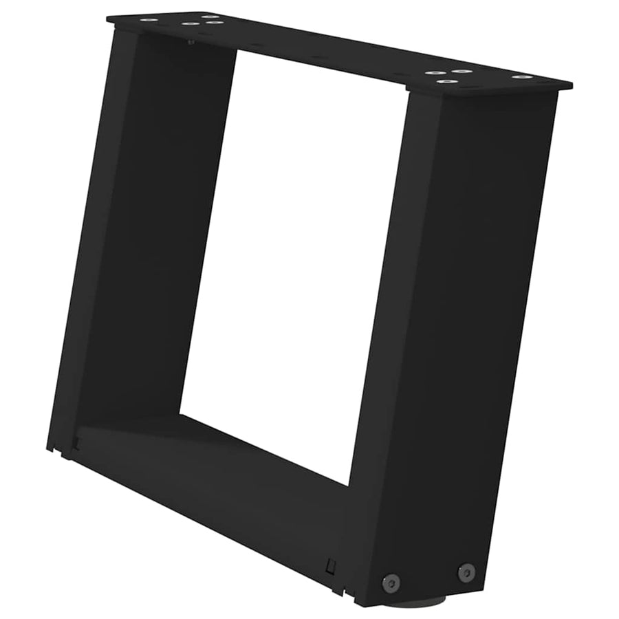 Salontafelpoten 2 st U-vormig 50x(30-31) cm staal zwart