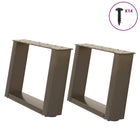 Salontafelpoten 2 st U-vormig 50x30 cm staal