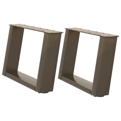 Salontafelpoten 2 St U-Vormig Staal 50 x (30-31) cm Naturel