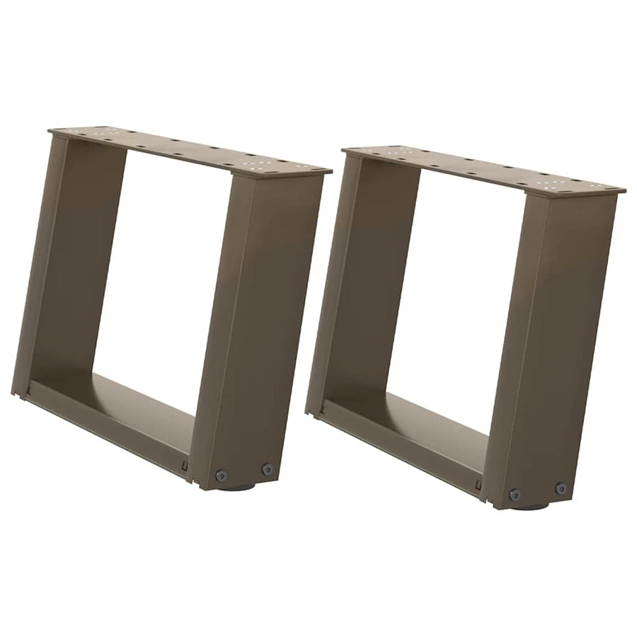 Salontafelpoten 2 St U-Vormig Staal 50 x (30-31) cm Naturel