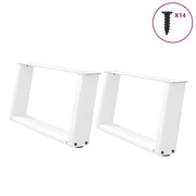 Tafelpoten U-vormig 60x30-31 cm staal wit 2 stuks
