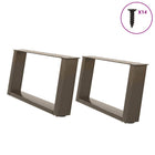 Salontafelpoten U-vormig 60x30 cm staal 2 stuks