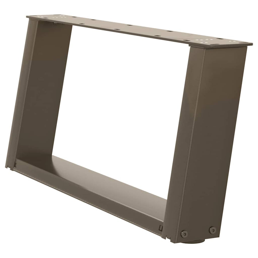 Salontafelpoten 2 St U-Vormig Staal 60 x (30-31) cm Naturel