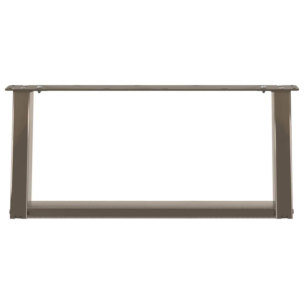 Salontafelpoten 2 St U-Vormig Staal 60 x (30-31) cm Naturel
