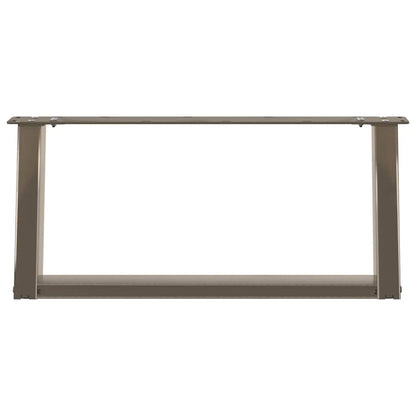 Salontafelpoten 2 St U-Vormig Staal 60 x (30-31) cm Naturel