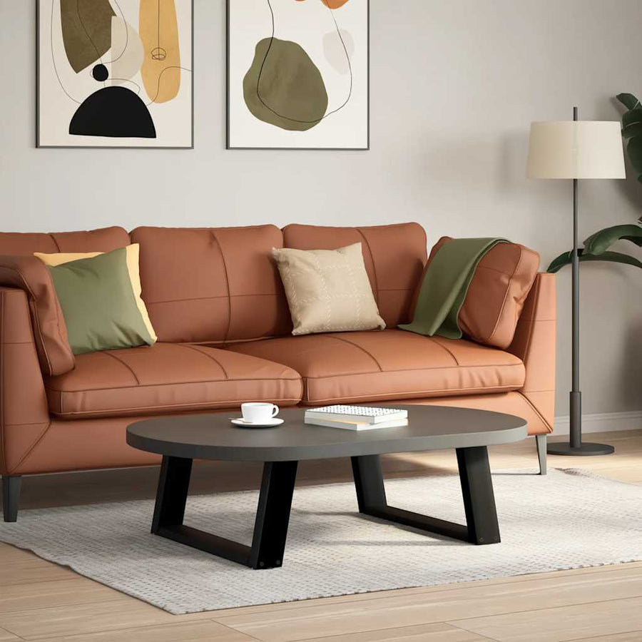 Salontafelpoten 2 st U-vormig 70x(30-31) cm staal zwart