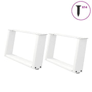 Tafelpoten U-vormig 70x30-31 cm staal wit 2 stuks