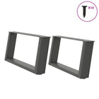 Coffee table legs 2 pcs U-shaped 70x(30-31) cm steel anthracite