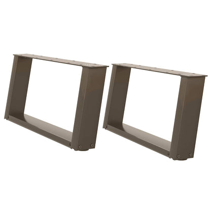 Salontafelpoten 2 st U-vormig 70x(30-31) cm staal naturel