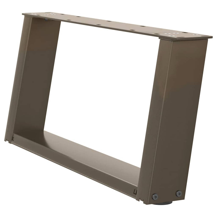 Salontafelpoten 2 st U-vormig 70x(30-31) cm staal naturel