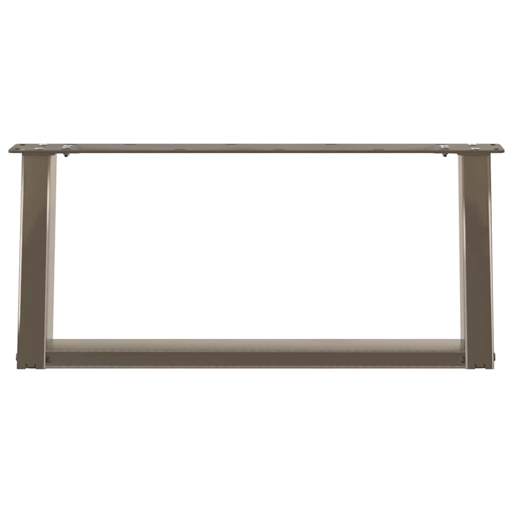 Salontafelpoten 2 st U-vormig 70x(30-31) cm staal naturel