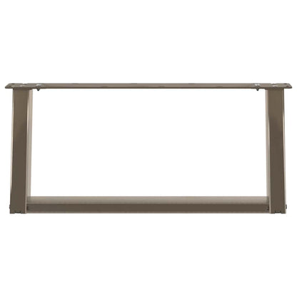 Salontafelpoten 2 st U-vormig 70x(30-31) cm staal naturel