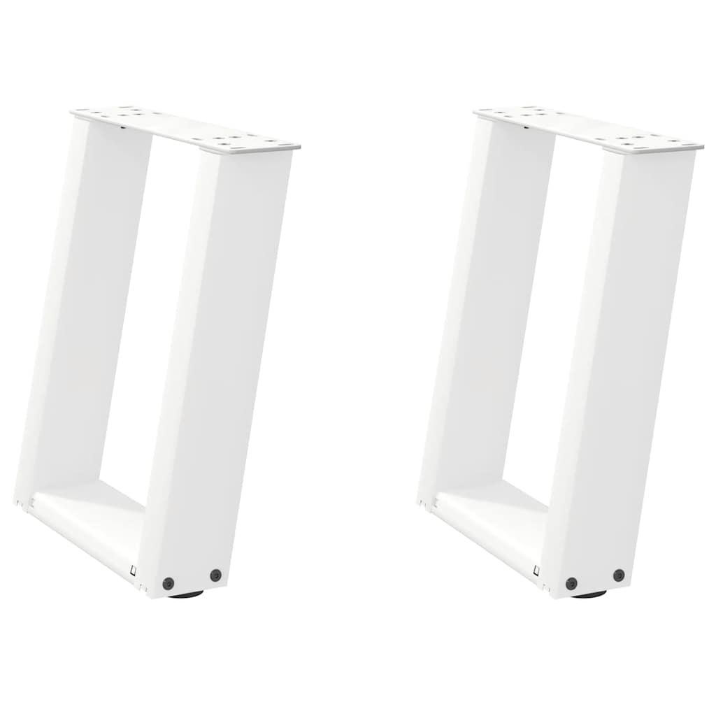 Salontafelpoten 2 st U-vormig 28x(42-43) cm staal wit