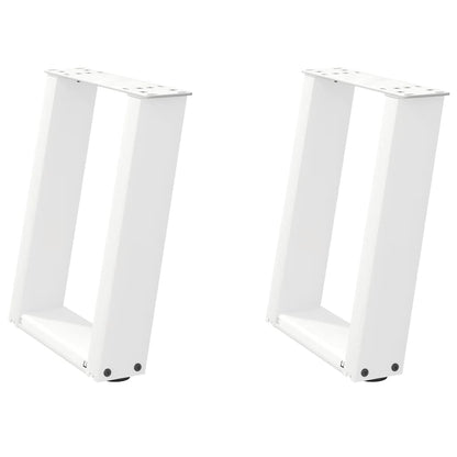 Salontafelpoten 2 st U-vormig 28x(42-43) cm staal wit