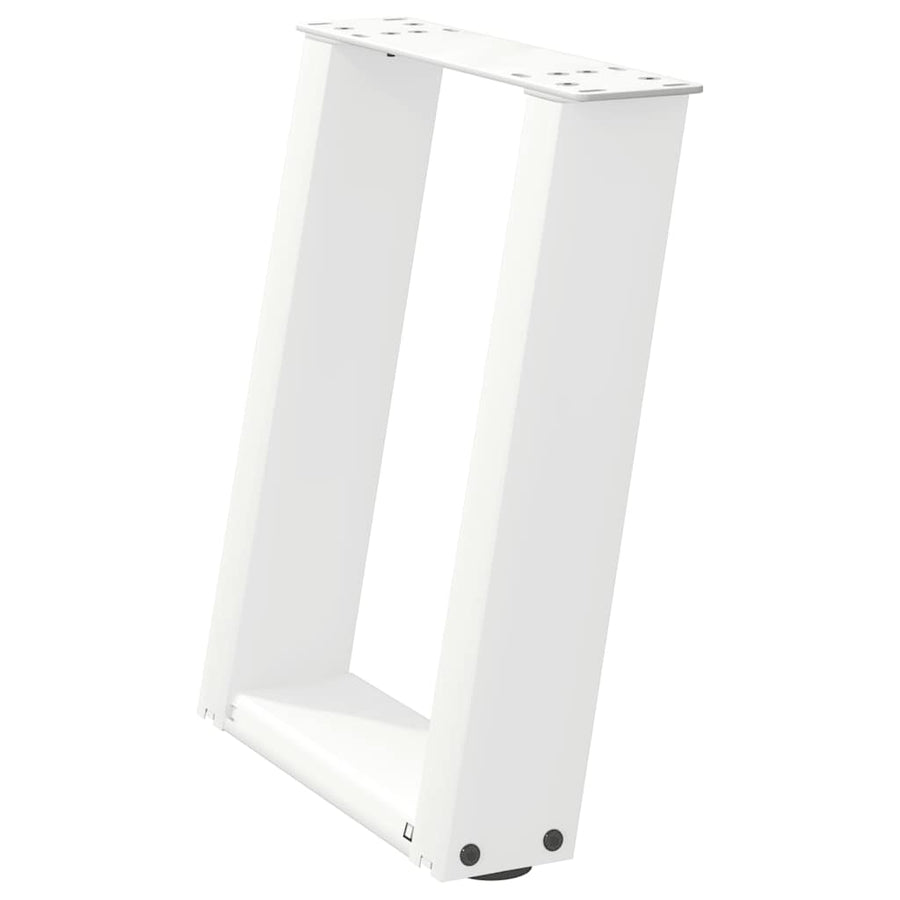 Salontafelpoten 2 st U-vormig 28x(42-43) cm staal wit