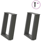 Salontafelpoten 2 st U-vormig 28x43 cm staal antraciet