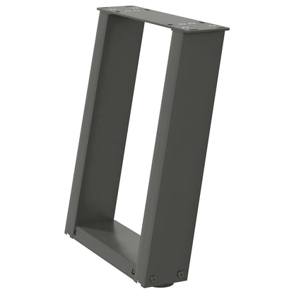 Salontafelpoten 2 st U-vormig 28x(42-43) cm staal antraciet