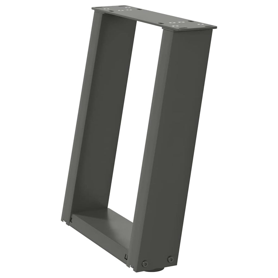 Salontafelpoten 2 st U-vormig 28x(42-43) cm staal antraciet