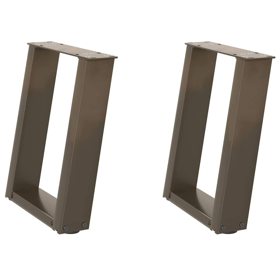 Salontafelpoten 2 St U-Vormig Staal 28 x (42-43) cm Naturel