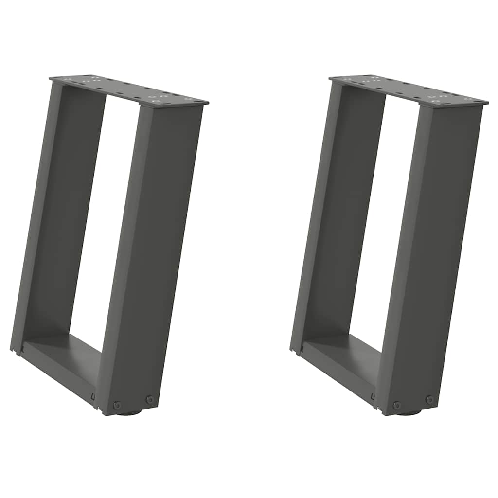 Salontafelpoten 2 st U-vormig 38x(42-43) cm staal antraciet
