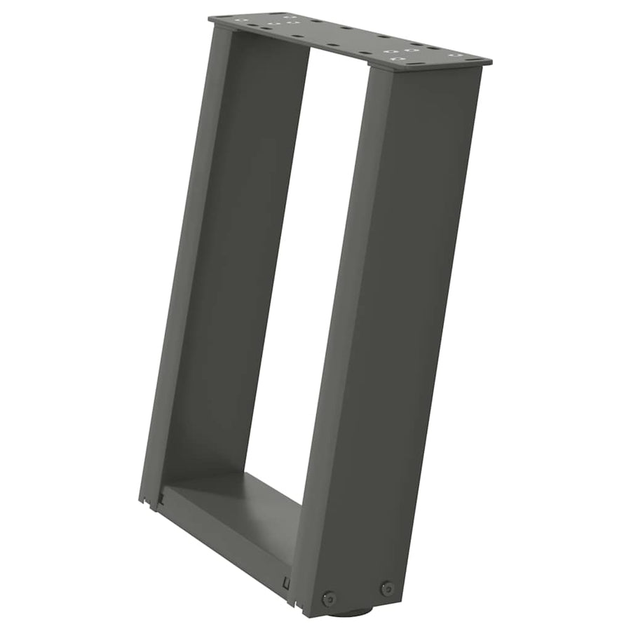 Salontafelpoten 2 st U-vormig 38x(42-43) cm staal antraciet