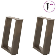Salontafelpoten U-vormig 38x42 cm staal 2 stuks