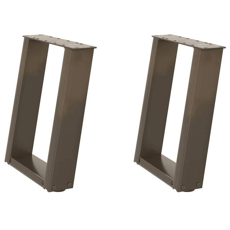 Salontafelpoten 2 St U-Vormig Staal 38 x (42-43) cm Naturel