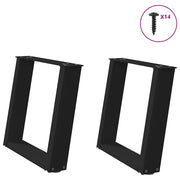 Salontafelpoten U-vormig 50x42-43 cm staal zwart