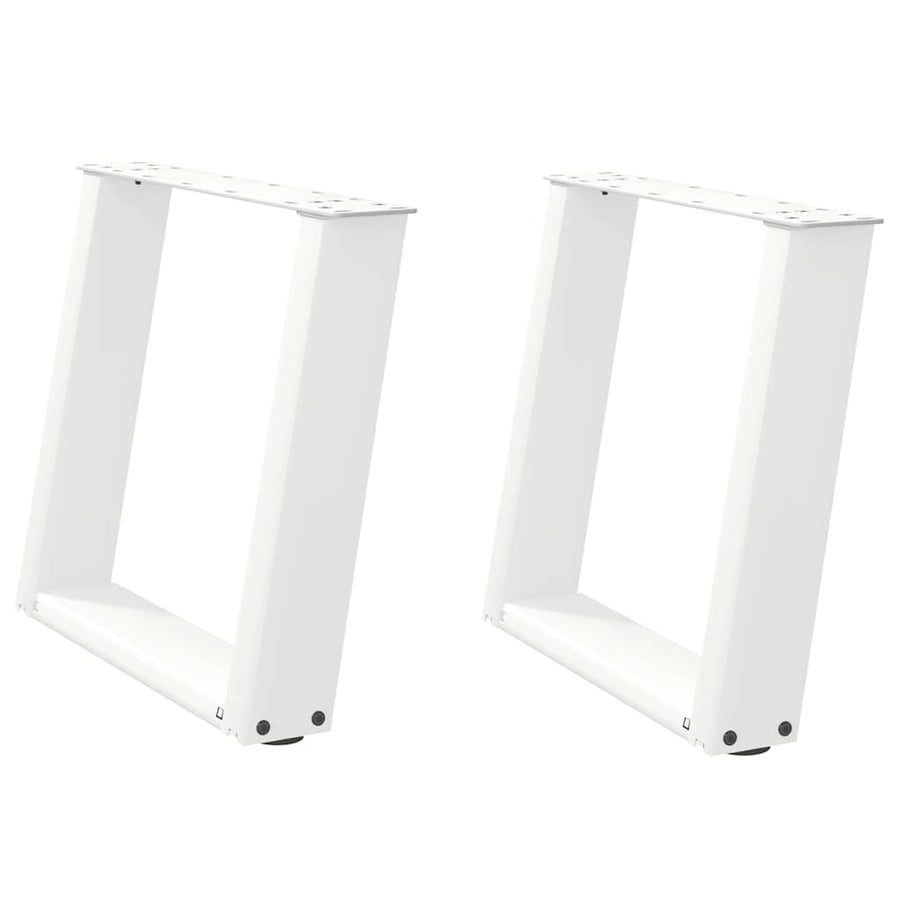 Salontafelpoten 2 st U-vormig 50x(42-43) cm staal wit