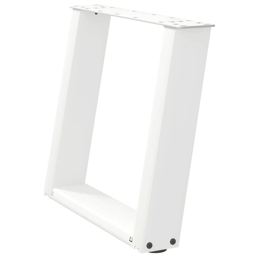 Salontafelpoten 2 st U-vormig 50x(42-43) cm staal wit