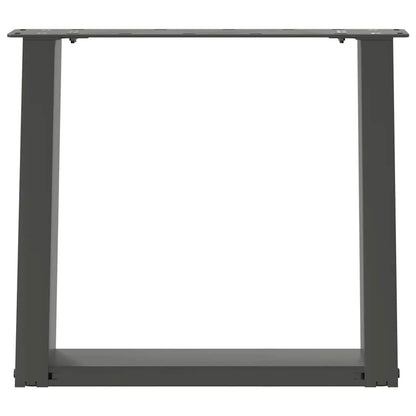 Salontafelpoten 2 st U-vormig 50x(42-43) cm staal antraciet