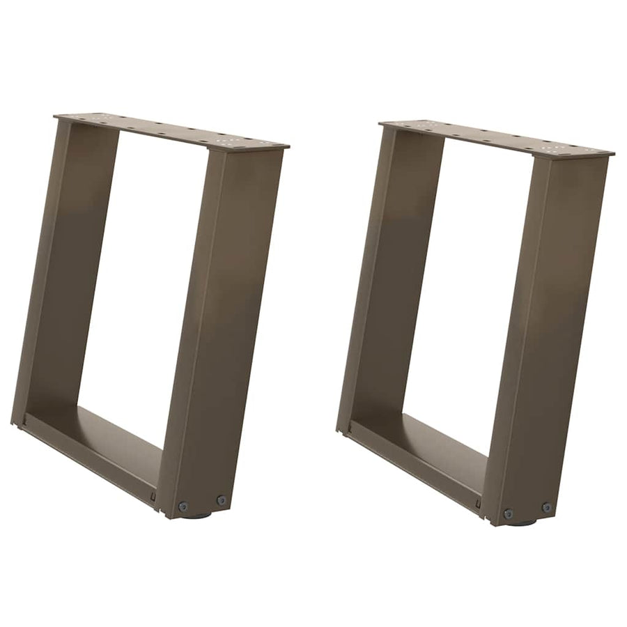 Salontafelpoten 2 St U-Vormig Staal 50 x (42-43) cm Naturel