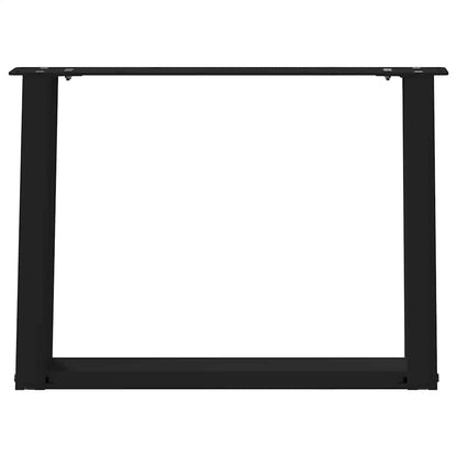 Salontafelpoten 2 st U-vormig 60x(42-43) cm staal zwart