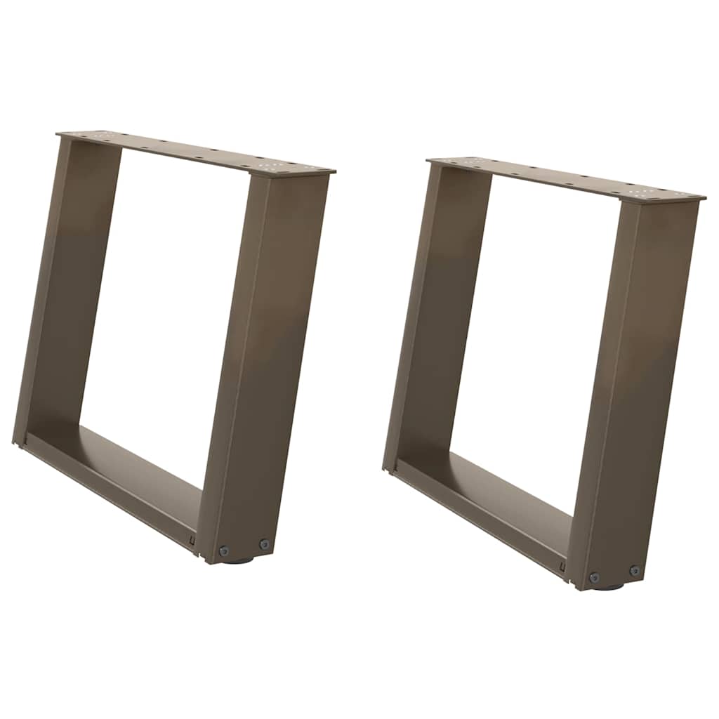 Salontafelpoten 2 St U-Vormig Staal 60 x (42-43) cm Naturel
