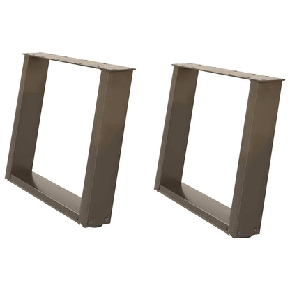 Salontafelpoten 2 St U-Vormig Staal 60 x (42-43) cm Naturel