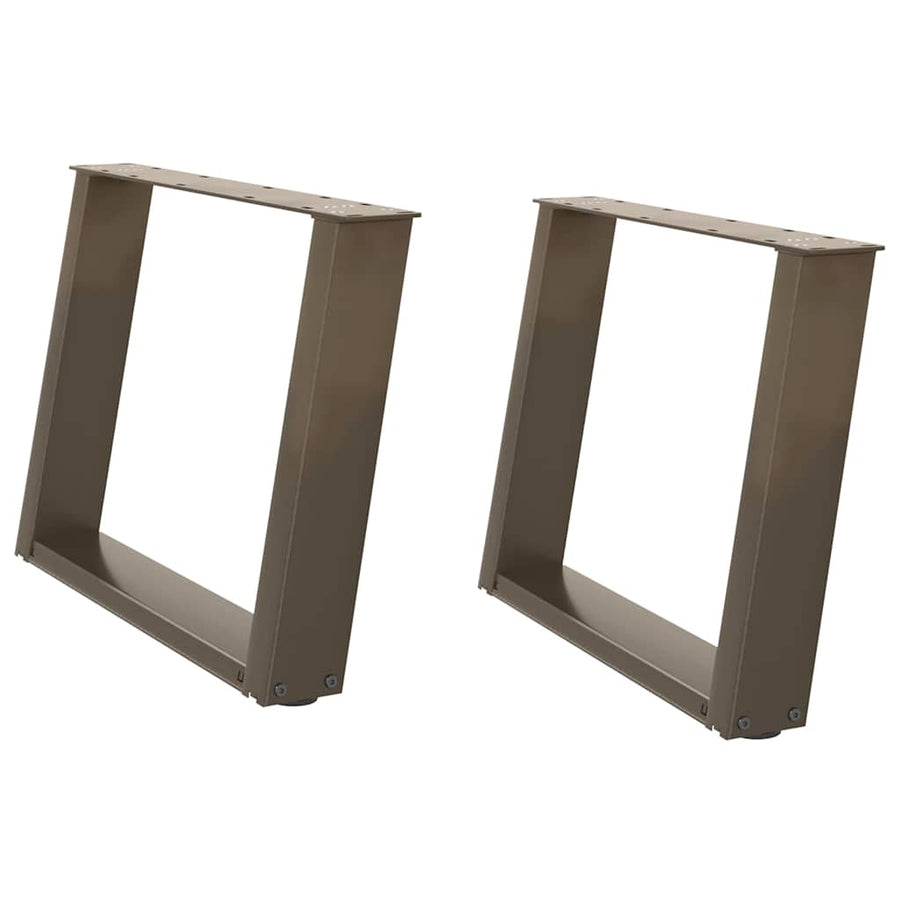 Salontafelpoten 2 St U-Vormig Staal 60 x (42-43) cm Naturel