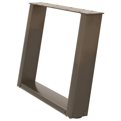 Salontafelpoten 2 St U-Vormig Staal 60 x (42-43) cm Naturel