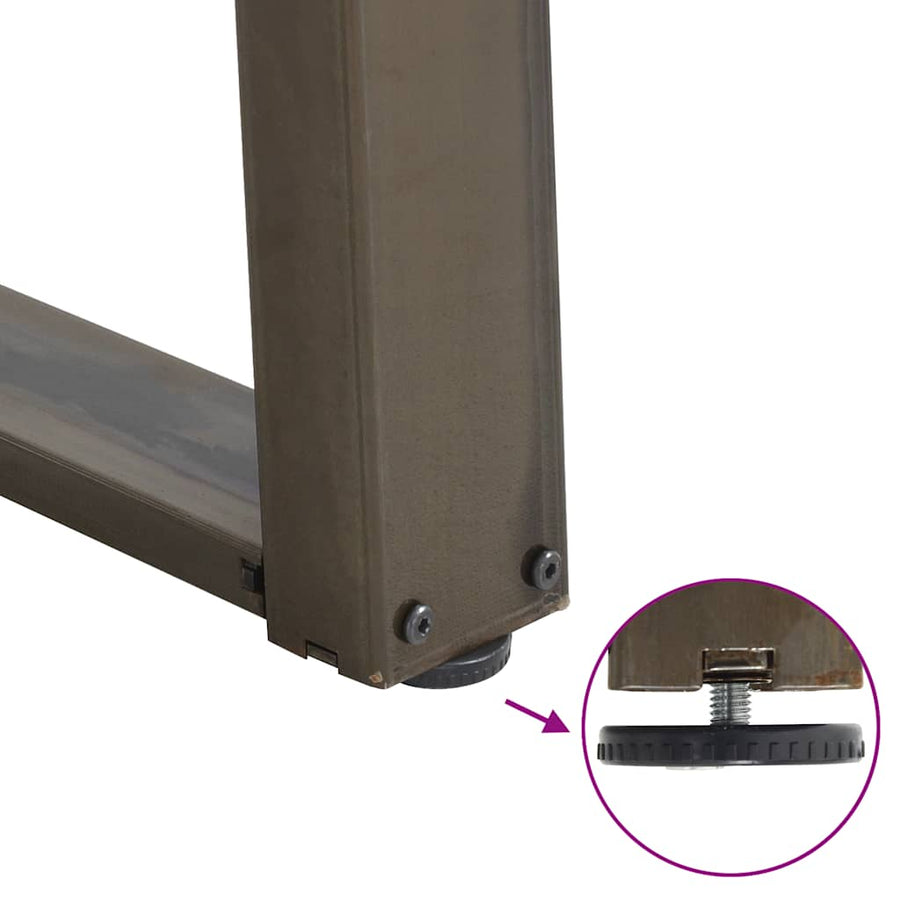Salontafelpoten 2 St U-Vormig Staal 60 x (42-43) cm Naturel