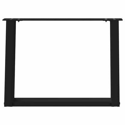 Salontafelpoten 2 st U-vormig 70x(42-43) cm staal zwart